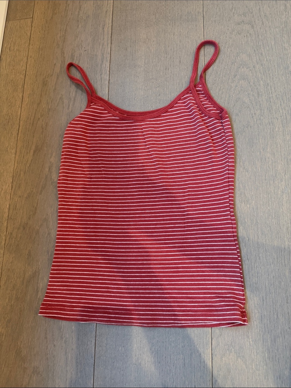 Never worn Red & White Striped Brandy Melville tank top